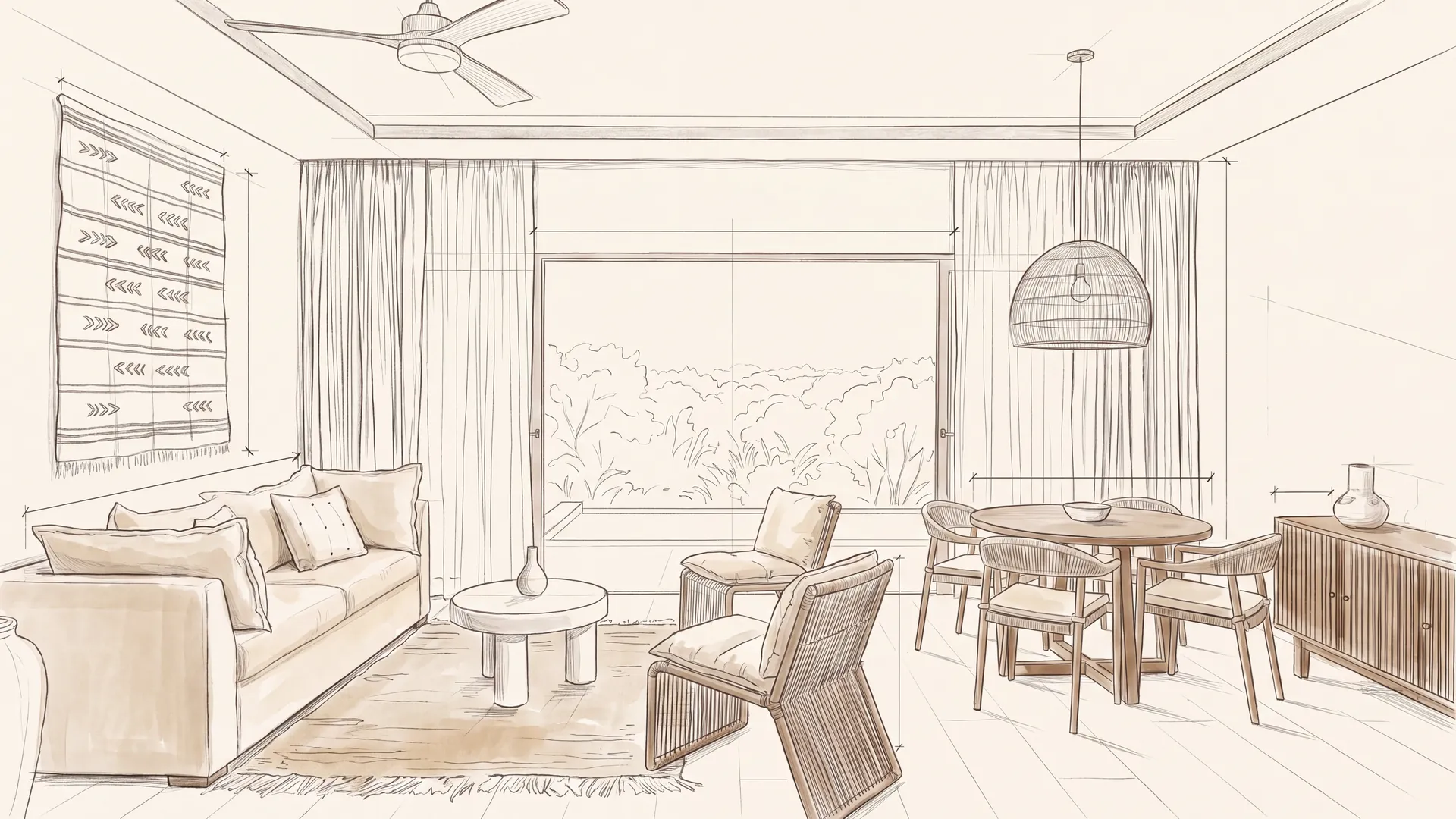 Step 2: the room as a design sketch (concept visualization)
